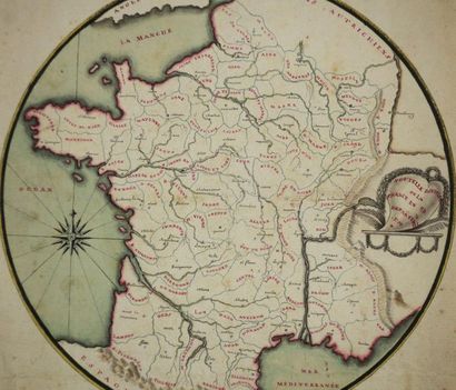 null CARTE MANUSCRITE DE LA FRANCE - "Nouvelle division de la France en 83 Départements...