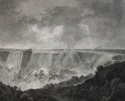 null UNITED STATES - CANADA. [Niagara Falls]. 1768. Etching and chisel by William...