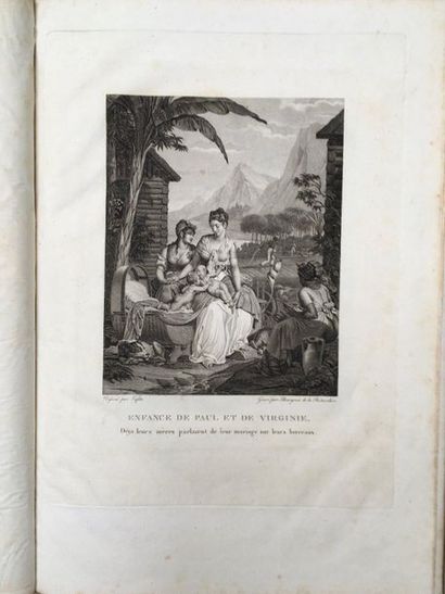 null PAUL & VIRGINIA - Series of 6 engravings, circa 1806, gathered in an album....