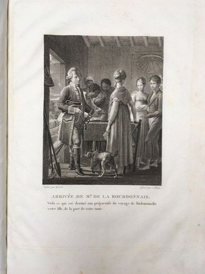 null PAUL & VIRGINIE - Série de 6 gravures, circa 1806, réunies en album. Titres:...