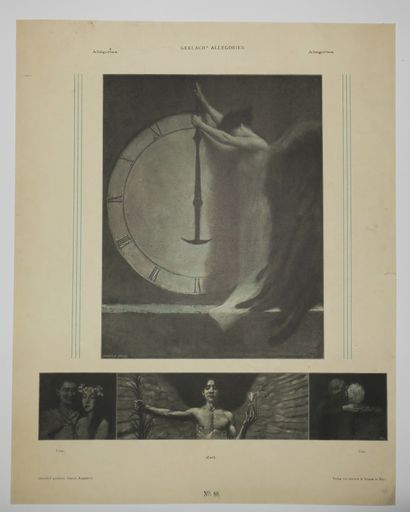 null WIDLIZKA Leopold (Vienne1870 1940) ART NOUVEAU - "Temps / Zeit / Time. Gerlach's...