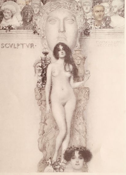 null KLIMT Gustav (Baumgarten 1862 1918 Vienne) - "Sculpture / Sculptur / Sculpture....