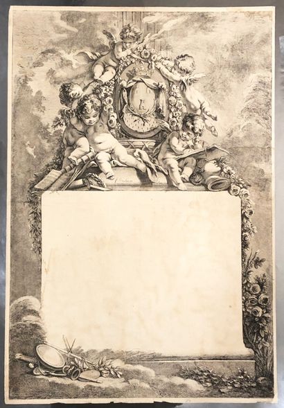 null BOUCHER François (D'après) (Paris 1703 1770) - [Les génies des Arts, Thèse ?]....