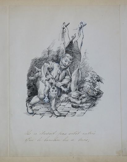 null FÊTE DE SAINT NICOLAS - DESSINS du XIXème - "Essai d'illustration sur la Légende...