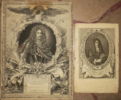 null PORTRAITS - Réunion de 2 gravures. 1- "Théophile Bonet", 1679. 33 x 21,5 cm....