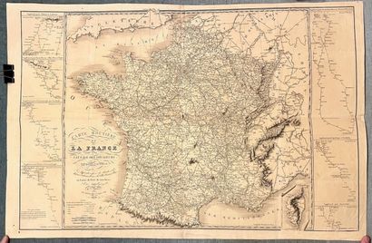 null FRANCE - "CARTE ROUTIERE de la France..." - Carte routière pliante gravée par...