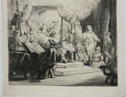 null REMBRANDT H. van Rijn (1606 1669) - "La mort de la Vierge" (The Death of the...
