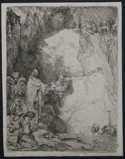 null REMBRANDT Harmenszoon van Rijn (1606 1669) - "La résurrection de Lazare (petite...
