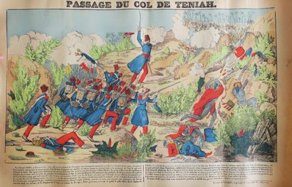 null ALGERIE - "PASSAGE DU COL DE TENIAH". XIXème. IMAGERIE D'EPINAL, Fabrique de...