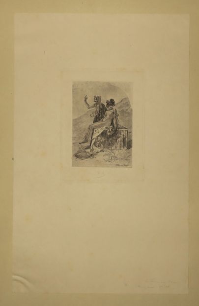 null ROPS Félicien (1833 1898) - "La foire aux Amours, petite planche". Héliogravure...