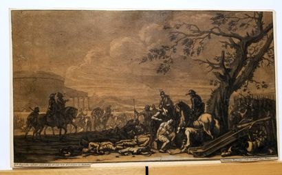 null RUGENDAS Johann Christian (1708 1781) - [Scènes de bataille.] c.1745. Eaux-fortes...