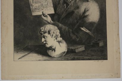 null DE BOISSIEU Jean-Jacques (Lyon 1736 1804) - "Autoportrait de l'artiste". 1796....