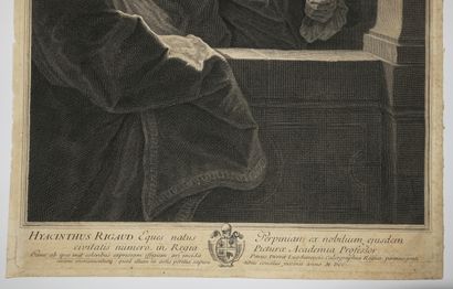 null DREVET Pierre (Lyon 1664 Paris 1739) - Portrait du peintre "Hyacinthe Rigaud"...