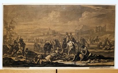 null RUGENDAS Johann Christian (1708 1781) - [Scènes de bataille.] c.1745. Eaux-fortes...