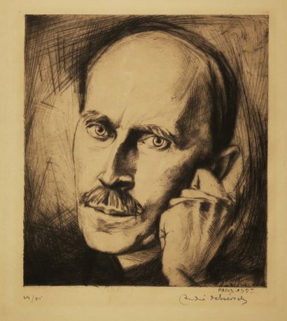 null SZEKELY André de (Levoa (Slovaquie) 1877 Paris 1945) - "Portrait de Romain Rolland"....