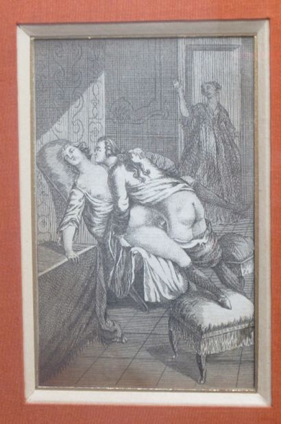 null EROTIQUE - PICARD Bernard (16731733) - Réunion de 3 estampes libertines. 12,5...