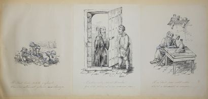 null FÊTE DE SAINT NICOLAS - DESSINS du XIXème - "Essai d'illustration sur la Légende...
