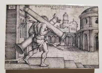 null BEHAM Hans Sebald (Nuremberg 1500 Francfort 1550) - "Gaditana columnas Statuit...
