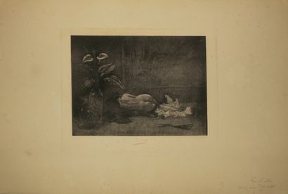null ROPS Félicien (1833 1898) - 2 planches: "Farniente" (1879), vernis mou sur vergé...