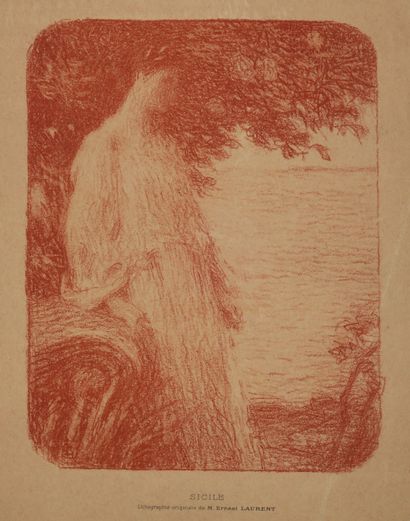 null LAURENT Ernest (Gentilly 1859 Bièvres 1929) - "Sicile". 1911. Lithographie originale,...