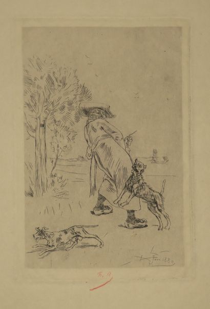 null ROPS Félicien (1833 1898) - 2 planches: "La poupée du satyre", héliogravure...
