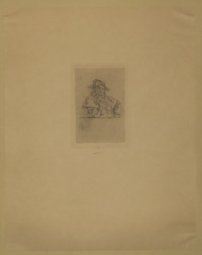 null ROPS Félicien (1833 1898) - 2 planches: "Art moderne" (1879), eau-forte et pointe...