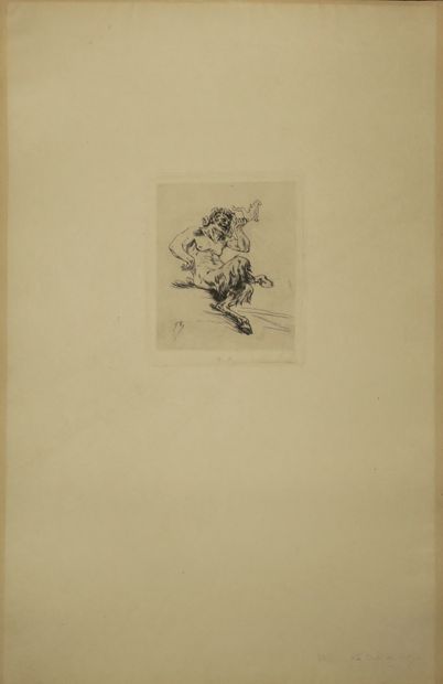 null ROPS Félicien (1833 1898) - 2 planches: "La poupée du satyre", héliogravure...