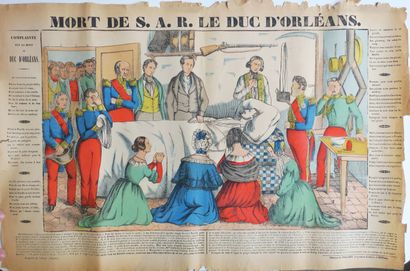 null "MORT de S.A.R. le DUC D'ORLEANS" - c.1880. IMAGERIE D'EPINAL, Fabrique de PELLERIN....