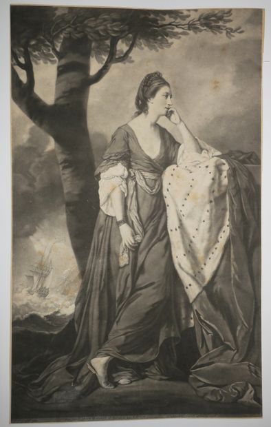 null REYNOLDS Sir Joshua (D'après) (Plympton 1723 Londres 1792) - Portrait de "Her...