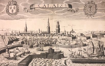 null PAS-DE-CALAIS (62) - JOLLAIN (Gérard) - VUE de "CALAIS". c.1680. Eau-forte et...