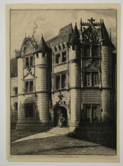 null ROCHEBRUNE Octave de (Château de Terre-Neuve 1824 1900) - "Le Prévôté à Poitiers"....