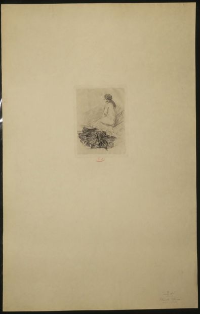 null ROPS Félicien (1833 1898) - 2 planches: "Le vice suprême, Frontispice (petite...