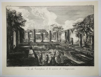 null PIRANESI Francesco (Rome 1758 Paris 1810) - "Vue du Péristyle (Peristylium)...