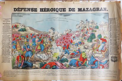 null ALGERIE - "DEFENSE HEROIQUE DE MAZAGRAN". XIXème. IMAGERIE D'EPINAL, Fabrique...