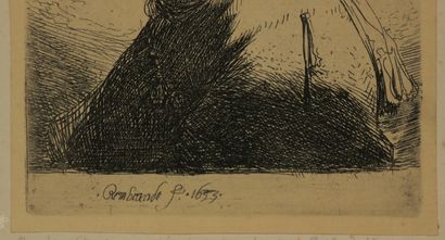 null REMBRANDT H. van Rijn (1606 1669) - "Rembrandt avec l'écharpe autour du cou"...