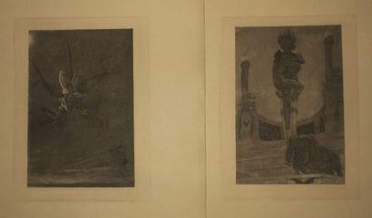 null ROPS Félicien (1833 1898) - 2 planches: "Les Sataniques, n°2 L'enlèvement" &...