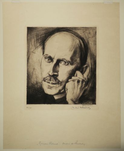 null SZEKELY André de (Levoa (Slovaquie) 1877 Paris 1945) - "Portrait de Romain Rolland"....
