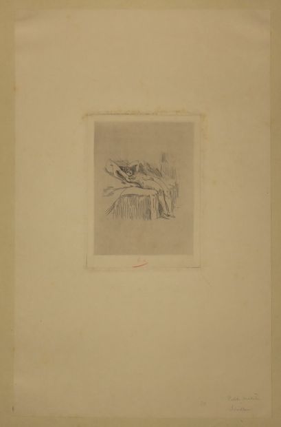 null ROPS Félicien (1833 1898) - 2 planches: (Joyeuseté Galante), épreuve sur vergé...