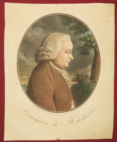 null PORTRAITS - Réunion de 4 planches 1- "Lamoignon de Malesherbes", 1803, d'après...