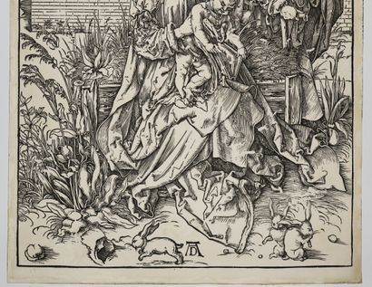 null DÜRER Albrecht (Nüremberg 1471 1528) - "La Sainte Famille aux trois lièvres"...