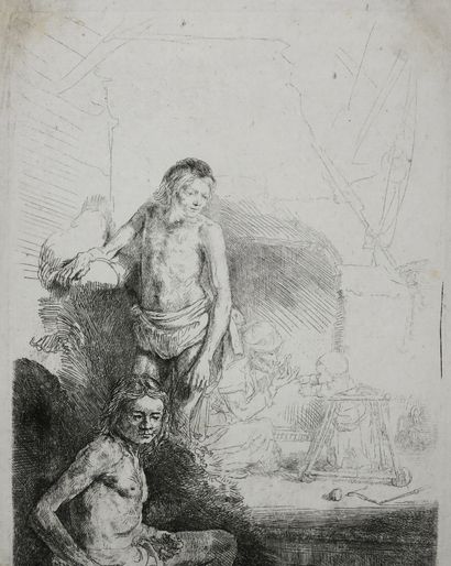 null REMBRANDT H. van Rijn (1606 1669) - "Figures académiques d'hommes" (Nude Man...