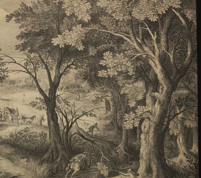 null LONDERSEEL Johann van (Anvers 1575 Rotterdam 1625) - "Paysage avec des voyageurs...