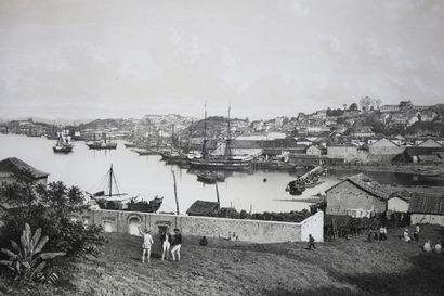 null BRAZIL VIEW of "RIO DE JANEIRO, A Prainha (da Saude)". 1862. RARE and large...