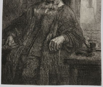 null REMBRANDT H. van Rijn (1606 1669) - "Jean Lutma (Jan Lutma, Goldsmith)". 1656....
