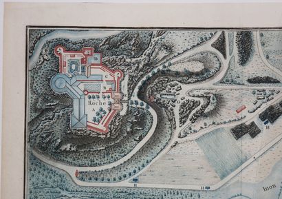 null BONNET Louis Marin (Paris 1736 1793) - "Plan d'un Château escarpé, occupé par...
