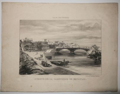 null CUBA - MIALHE Frédéric - "Puente de la CARNICERIA en MATANZAS". c. 1839-1842....