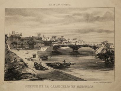 null CUBA - MIALHE Frédéric - "Puente de la CARNICERIA en MATANZAS". c. 1839-1842....