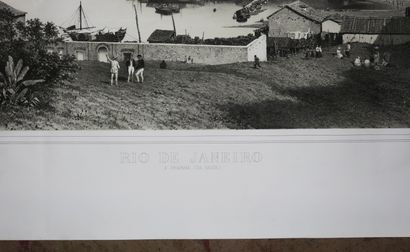 null BRESIL VUE de "RIO DE JANEIRO, A Prainha (da Saude)". 1862. RARE et grande lithographie...