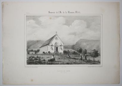 null LA REUNION - A. ROUSSIN - "CHAPELLE DU BUTOR (SAINT-DENIS)". 1849. Lithographie...