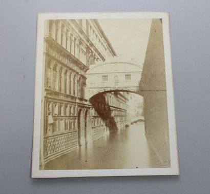 null - COEN (attribué à B. G.), vers 1855 : Venise, Le Pont des Soupirs. épreuve...